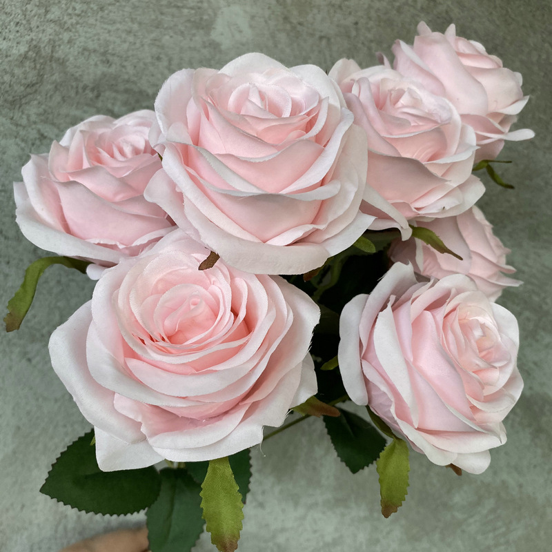 9-Head Rose Wedding Garden Decoration Indoor Living Room Decoration Wedding flower 9-Head Rose Wedding Garden Decoration Indoor Living Room Decoration Wedding flower