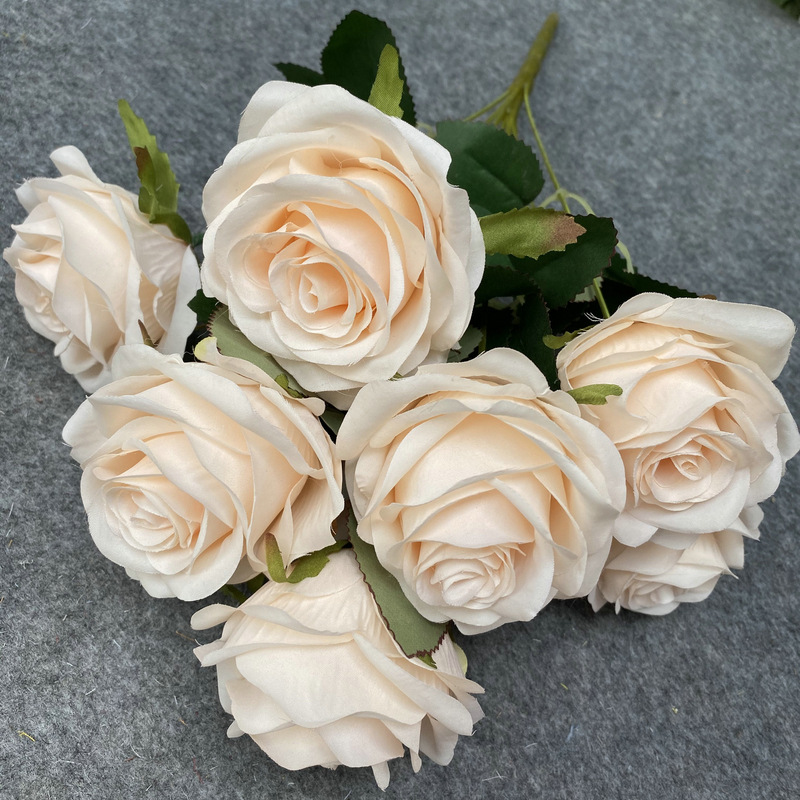 9-Head Rose Wedding Garden Decoration Indoor Living Room Decoration Wedding flower 9-Head Rose Wedding Garden Decoration Indoor Living Room Decoration Wedding flower