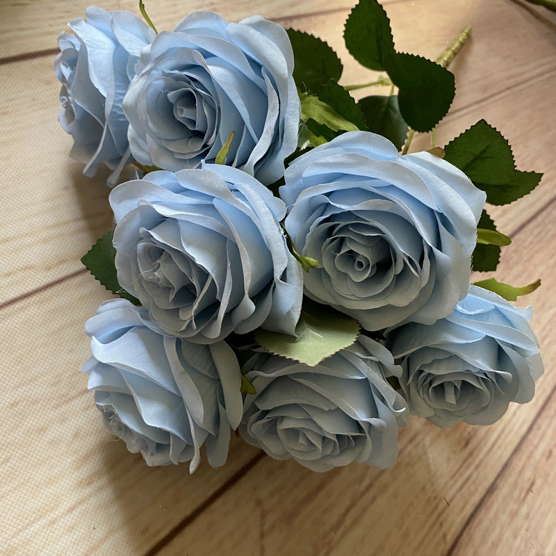 9-Head Rose Wedding Garden Decoration Indoor Living Room Decoration Wedding flower 9-Head Rose Wedding Garden Decoration Indoor Living Room Decoration Wedding flower