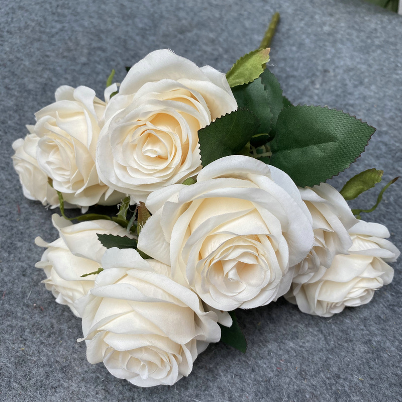 9-Head Rose Wedding Garden Decoration Indoor Living Room Decoration Wedding flower 9-Head Rose Wedding Garden Decoration Indoor Living Room Decoration Wedding flower