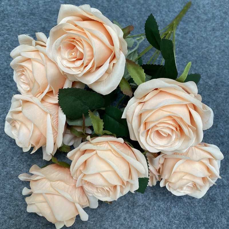 9-Head Rose Wedding Garden Decoration Indoor Living Room Decoration Wedding flower 9-Head Rose Wedding Garden Decoration Indoor Living Room Decoration Wedding flower