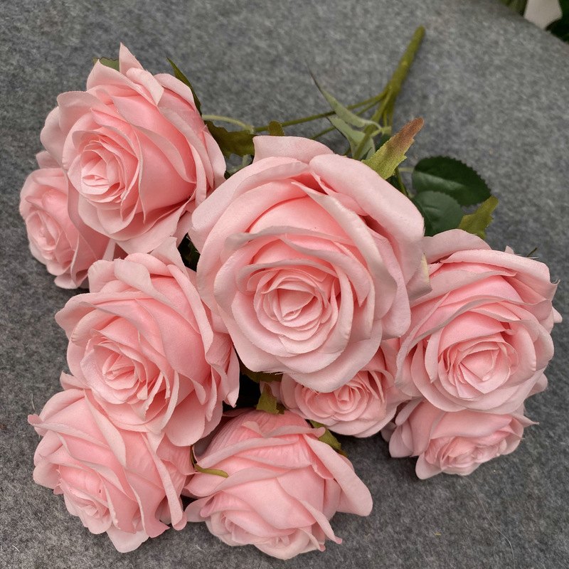 9-Head Rose Wedding Garden Decoration Indoor Living Room Decoration Wedding flower 9-Head Rose Wedding Garden Decoration Indoor Living Room Decoration Wedding flower