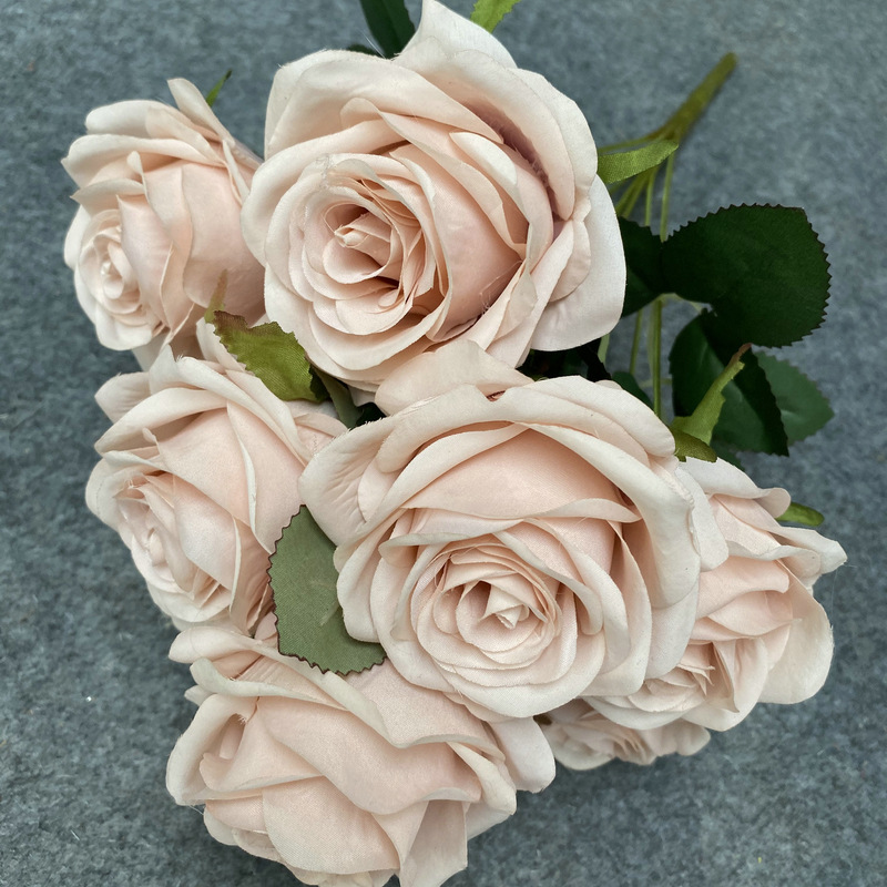 9-Head Rose Wedding Garden Decoration Indoor Living Room Decoration Wedding flower 9-Head Rose Wedding Garden Decoration Indoor Living Room Decoration Wedding flower