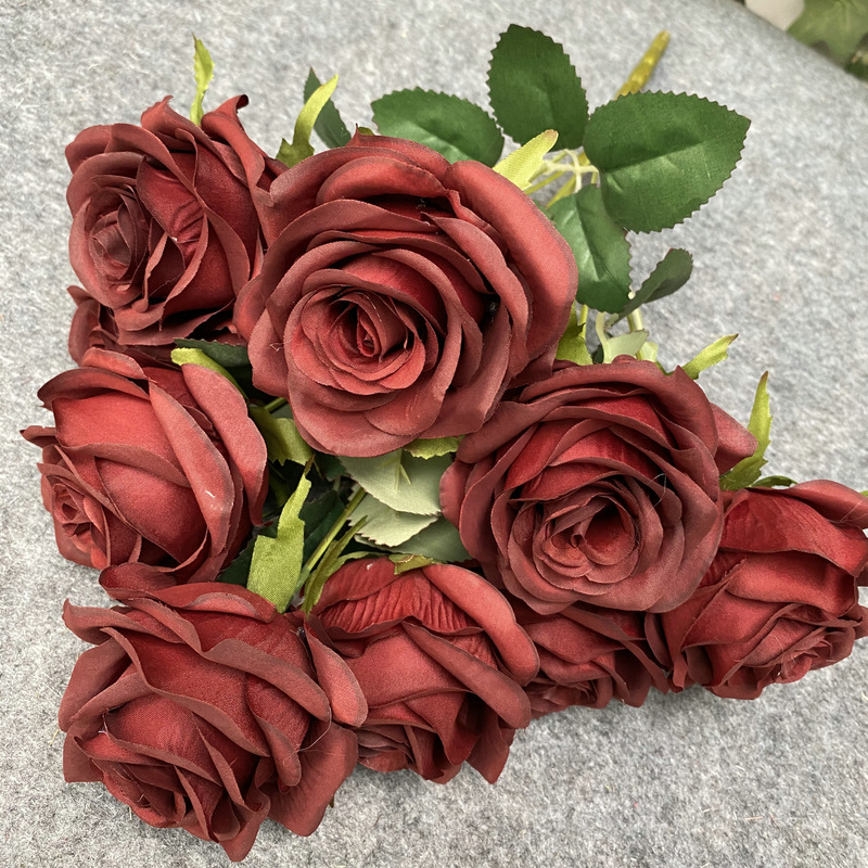9-Head Rose Wedding Garden Decoration Indoor Living Room Decoration Wedding flower 9-Head Rose Wedding Garden Decoration Indoor Living Room Decoration Wedding flower