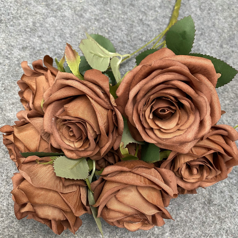 9-Head Rose Wedding Garden Decoration Indoor Living Room Decoration Wedding flower 9-Head Rose Wedding Garden Decoration Indoor Living Room Decoration Wedding flower