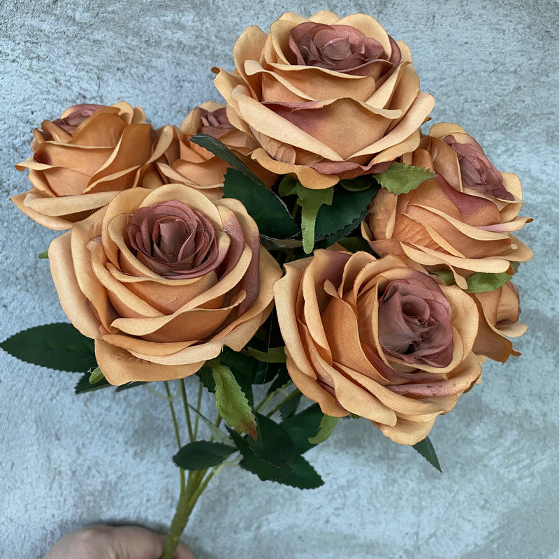 9-Head Rose Wedding Garden Decoration Indoor Living Room Decoration Wedding flower 9-Head Rose Wedding Garden Decoration Indoor Living Room Decoration Wedding flower