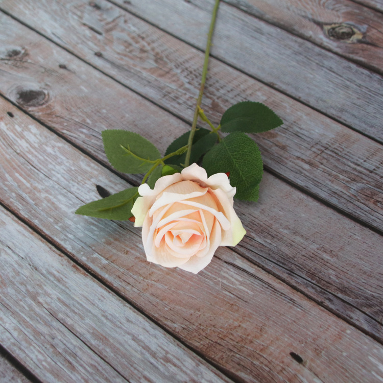 Artificial Rose Single Stem Flannel Rose Valentine&#039;s Day Gift Wedding Flower Home Decoration Rose