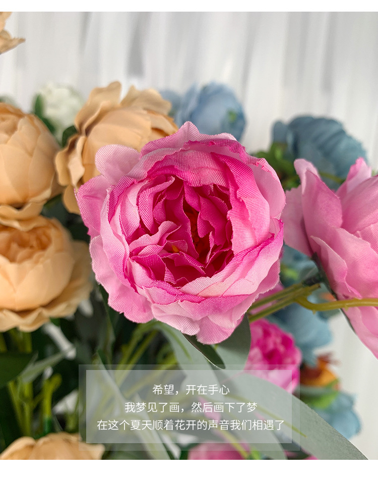 Artificial Flower 7 Exquisite Peony Living Room Fake Flower Emulational Flower Decoration Decorative Silk Flower Wedding Flower Floor Flower Wholesale Artificial Flower 7 Exquisite Peony Living Room Fake Flower Emulational Flower Decoration Decorative Silk Flower Wedding Flower Floor Flower Wholesale