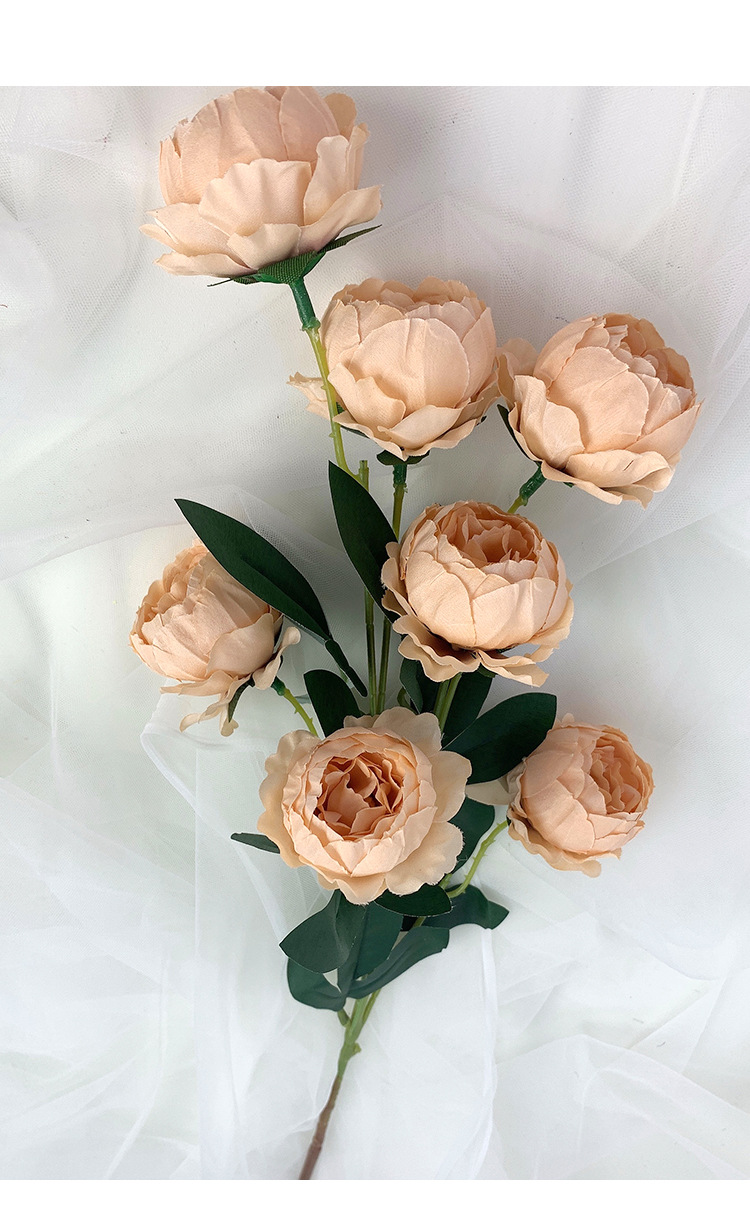 Artificial Flower 7 Exquisite Peony Living Room Fake Flower Emulational Flower Decoration Decorative Silk Flower Wedding Flower Floor Flower Wholesale Artificial Flower 7 Exquisite Peony Living Room Fake Flower Emulational Flower Decoration Decorative Silk Flower Wedding Flower Floor Flower Wholesale