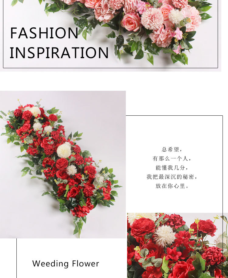 New Wedding Flower Row Wedding Stage Background Wall Decoration Decorative Flowers Outdoor Mori Style Wedding Ceremony Layout Long Row Flower Fake Flower New Wedding Flower Row Wedding Stage Background Wall Decoration Decorative Flowers Outdoor Mori Style Wedding Ceremony Layout Long Row Flower Fake Flower
