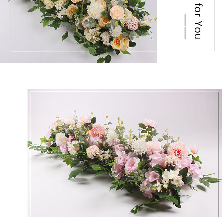 New Wedding Flower Row Wedding Stage Background Wall Decoration Decorative Flowers Outdoor Mori Style Wedding Ceremony Layout Long Row Flower Fake Flower New Wedding Flower Row Wedding Stage Background Wall Decoration Decorative Flowers Outdoor Mori Style Wedding Ceremony Layout Long Row Flower Fake Flower