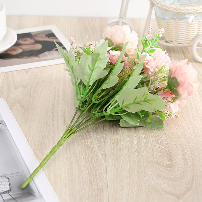 Peony Artificial Flower Wedding Flower Bouquet Wall Road Lead Hand Holding Home Decorative Fake Flower Hydrangea Bunch of Flowers Cross-Border Bouquet Peony Artificial Flower Wedding Flower Bouquet Wall Road Lead Hand Holding Home Decorative Fake Flower Hydrangea Bunch of Flowers Cross-Border Bouquet