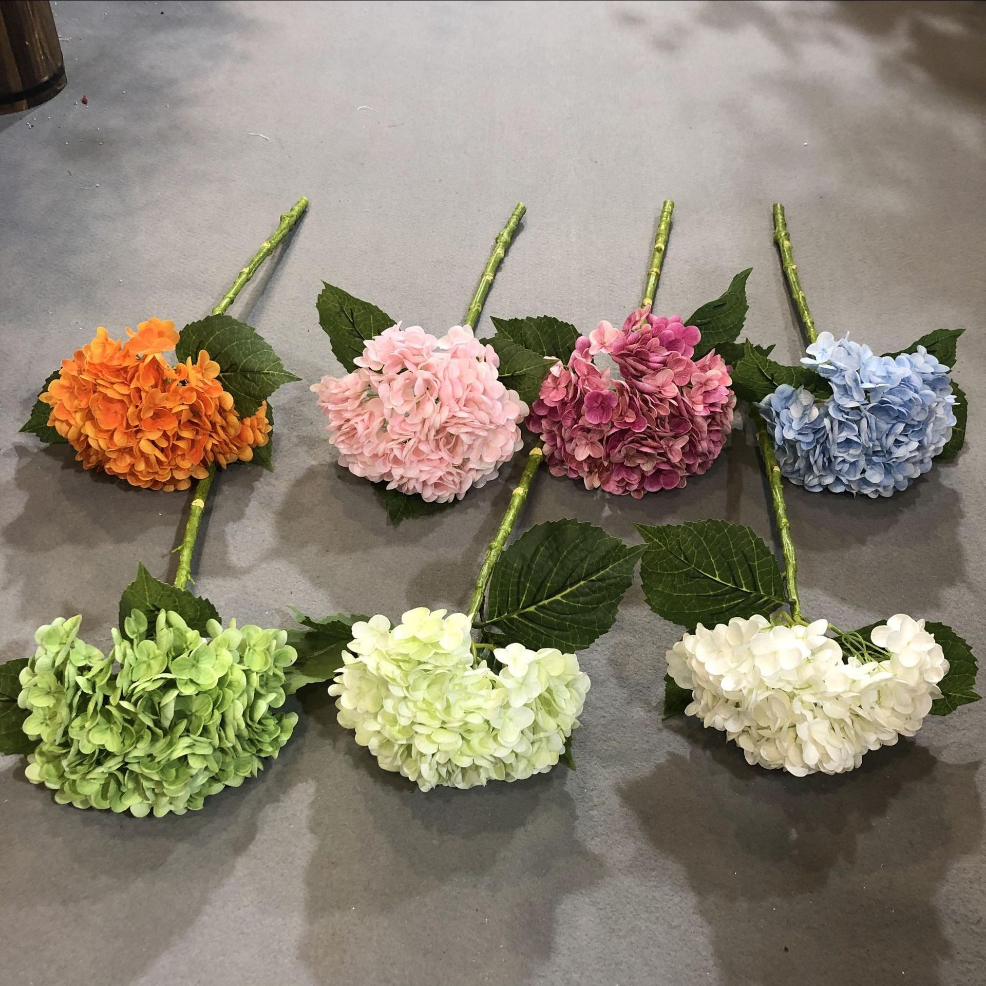 Simulated Pincushion Single Simulation 3D Single Large Hydrangea Moist Feeling Hydrangea Hotel Wedding Flower Bouquet
