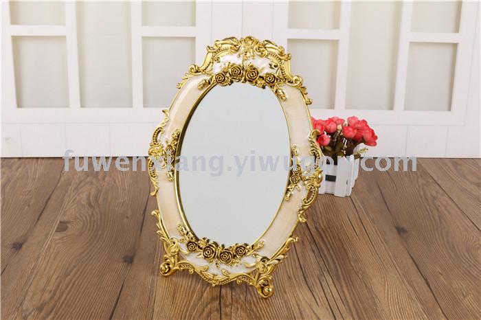 High definition mirror table top dressing mirror portable European dressing mirror marriage simple single mirror frame High definition mirror table top dressing mirror portable European dressing mirror marriage simple single mirror frame