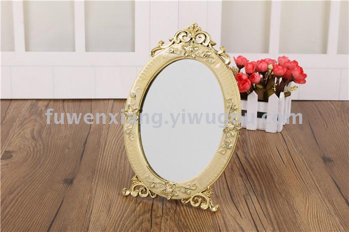 High definition mirror table top dressing mirror portable European dressing mirror marriage simple single mirror frame High definition mirror table top dressing mirror portable European dressing mirror marriage simple single mirror frame