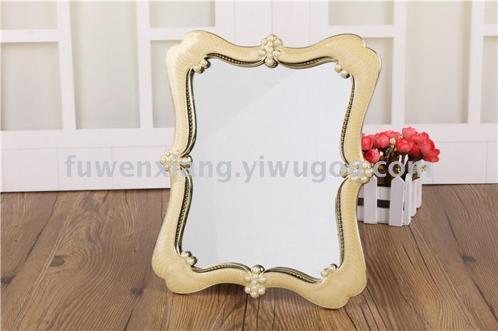 High definition mirror table top dressing mirror portable European dressing mirror marriage simple single mirror frame High definition mirror table top dressing mirror portable European dressing mirror marriage simple single mirror frame