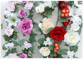 Ultra realistic rose wedding flower simulation rattan cane Ultra realistic rose wedding flower simulation rattan cane