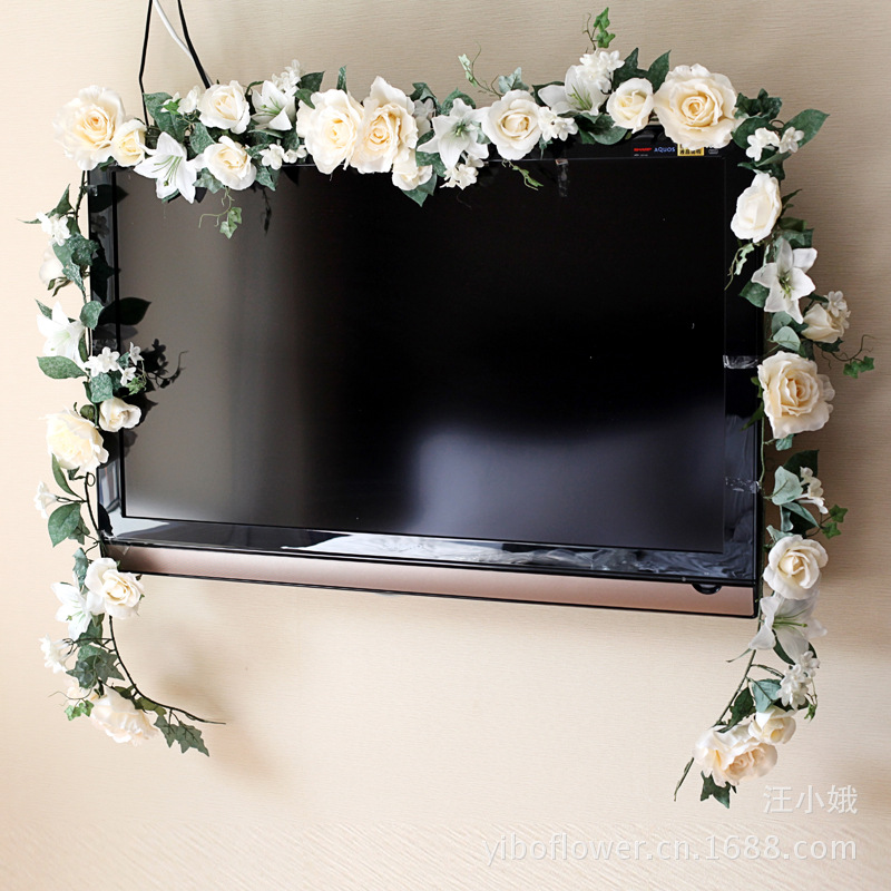 Ultra realistic rose wedding flower simulation rattan cane Ultra realistic rose wedding flower simulation rattan cane