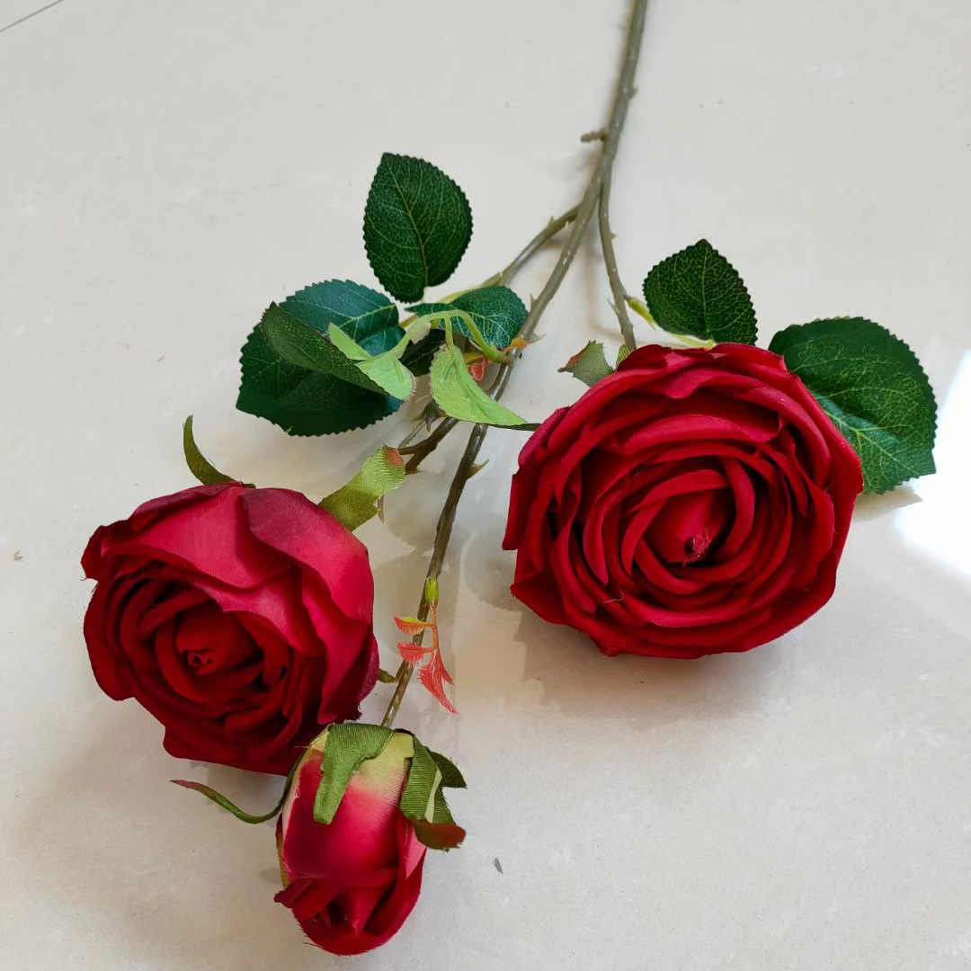 Artificial Rose 3 Imperial Concubine Rose Wedding Ceremony Road Lead Flower Auditorium Flower Wedding flower