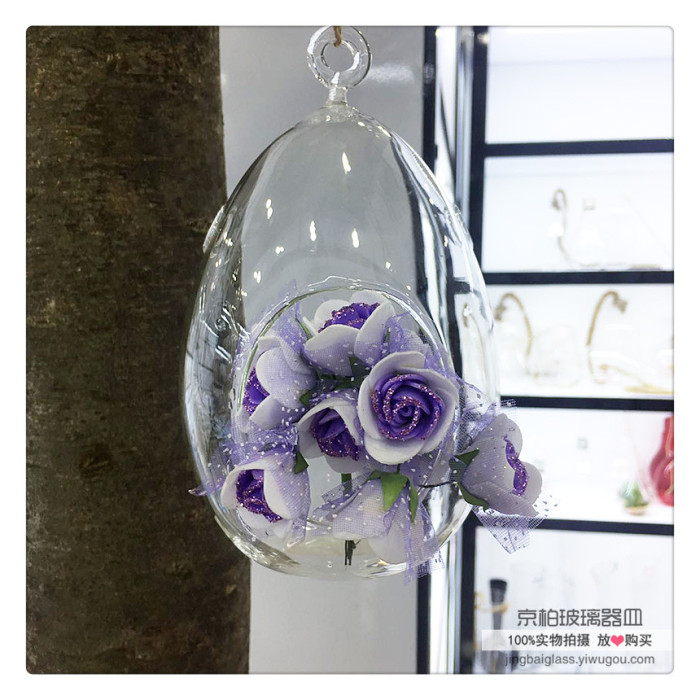 Hanging glass vase small transparent bottle home wedding flower decorations Hanging glass vase small transparent bottle home wedding flower decorations