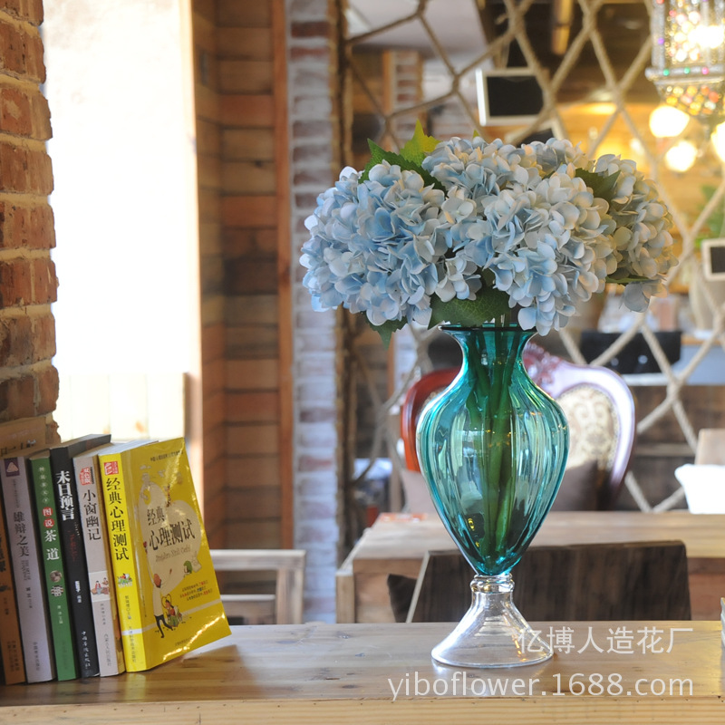 High simulation of single pulp supporting Hydrangea Hydrangea flowers wholesale wedding flower High simulation of single pulp supporting Hydrangea Hydrangea flowers wholesale wedding flower