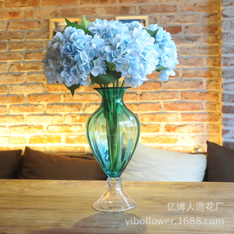 High simulation of single pulp supporting Hydrangea Hydrangea flowers wholesale wedding flower High simulation of single pulp supporting Hydrangea Hydrangea flowers wholesale wedding flower