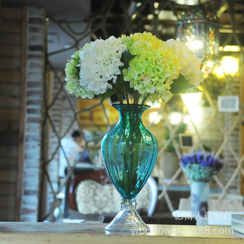 High simulation of single pulp supporting Hydrangea Hydrangea flowers wholesale wedding flower High simulation of single pulp supporting Hydrangea Hydrangea flowers wholesale wedding flower