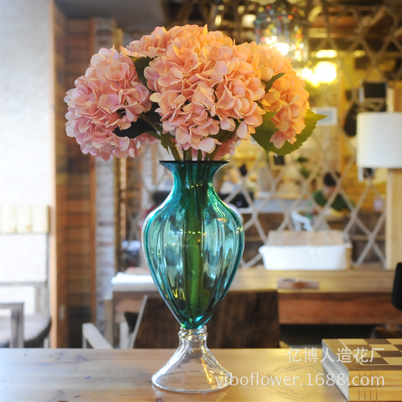 High simulation of single pulp supporting Hydrangea Hydrangea flowers wholesale wedding flower High simulation of single pulp supporting Hydrangea Hydrangea flowers wholesale wedding flower