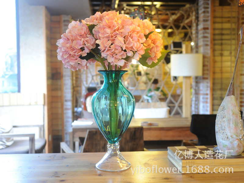 High simulation of single pulp supporting Hydrangea Hydrangea flowers wholesale wedding flower High simulation of single pulp supporting Hydrangea Hydrangea flowers wholesale wedding flower
