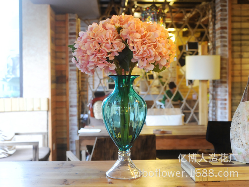 High simulation of single pulp supporting Hydrangea Hydrangea flowers wholesale wedding flower High simulation of single pulp supporting Hydrangea Hydrangea flowers wholesale wedding flower