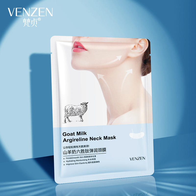 Fanzhen Goat&#039;s Milk Six-Peptide Neck Cream Moisture Replenishment Neck Mask Care Improve Neck Pattern Wholesale Neck Cream Stickers