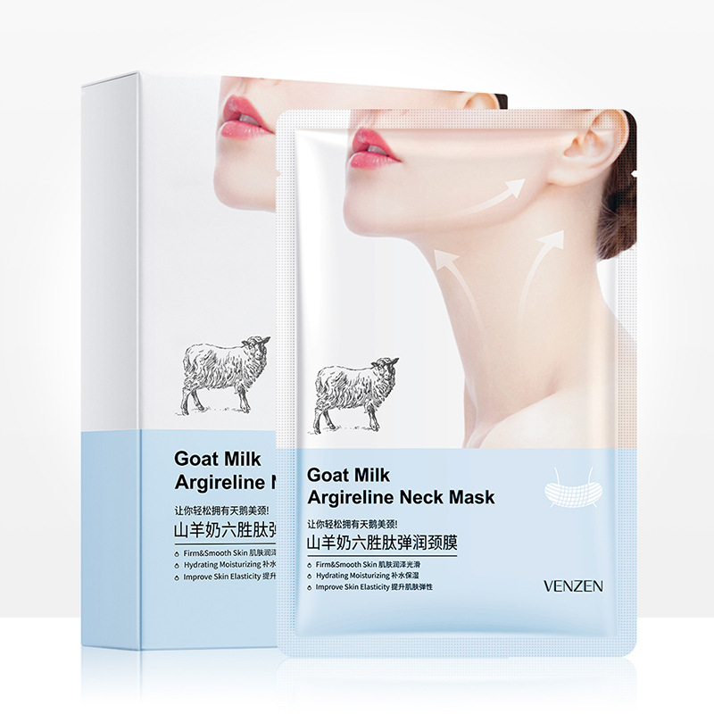 Fanzhen Goat&#039;s Milk Six-Peptide Neck Cream Moisture Replenishment Neck Mask Care Improve Neck Pattern Wholesale Neck Cream Stickers