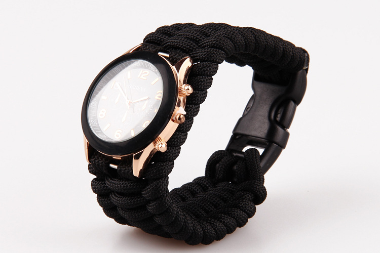 Hand woven seven core umbrella rope Watch Bracelet outdoor survival more than able to survive Rope Bracelet