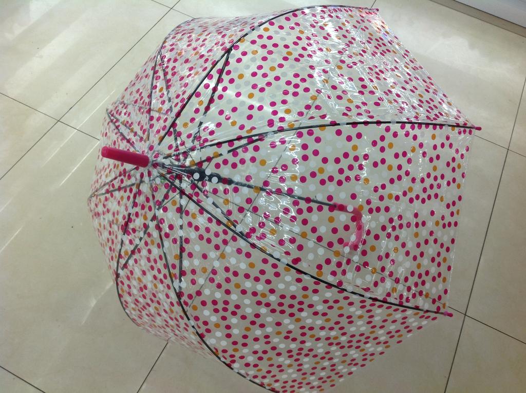 【RST022】 manufacturers spot dots transparent umbrella wholesale gift umbrella umbrella umbrella straight umbrella