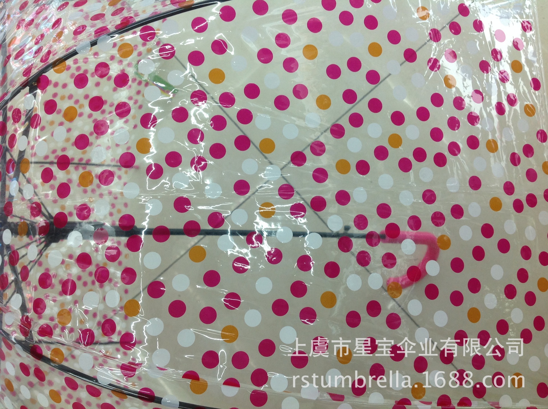 【RST022】 manufacturers spot dots transparent umbrella wholesale gift umbrella umbrella umbrella straight umbrella