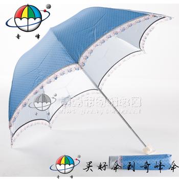 Lace skirt dots umbrella umbrellas pineapple full-steel structure Sun popularised three umbrella