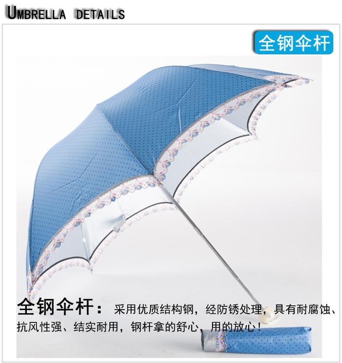 Lace skirt dots umbrella umbrellas pineapple full-steel structure Sun popularised three umbrella Lace skirt dots umbrella umbrellas pineapple full-steel structure Sun popularised three umbrella