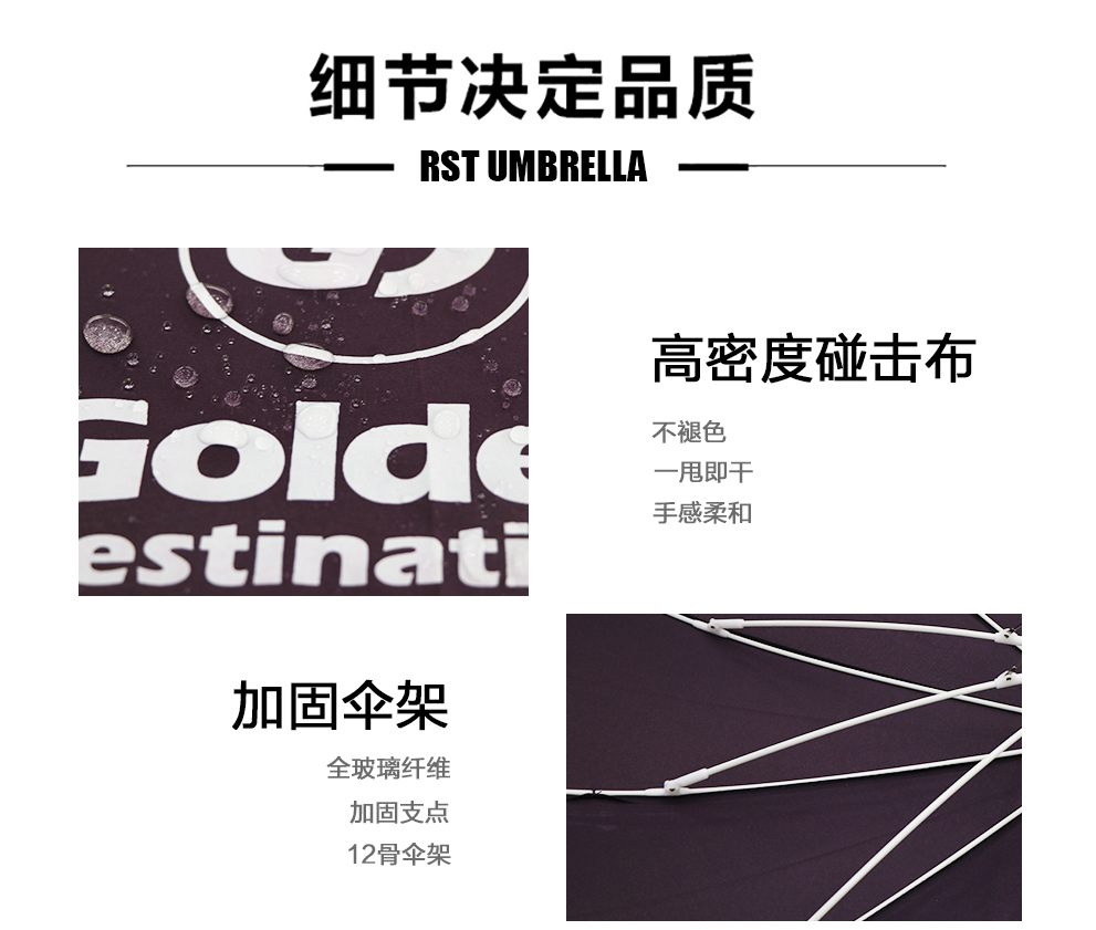 Advertising umbrella customized with strong wind resistant plain umbrella wholesale