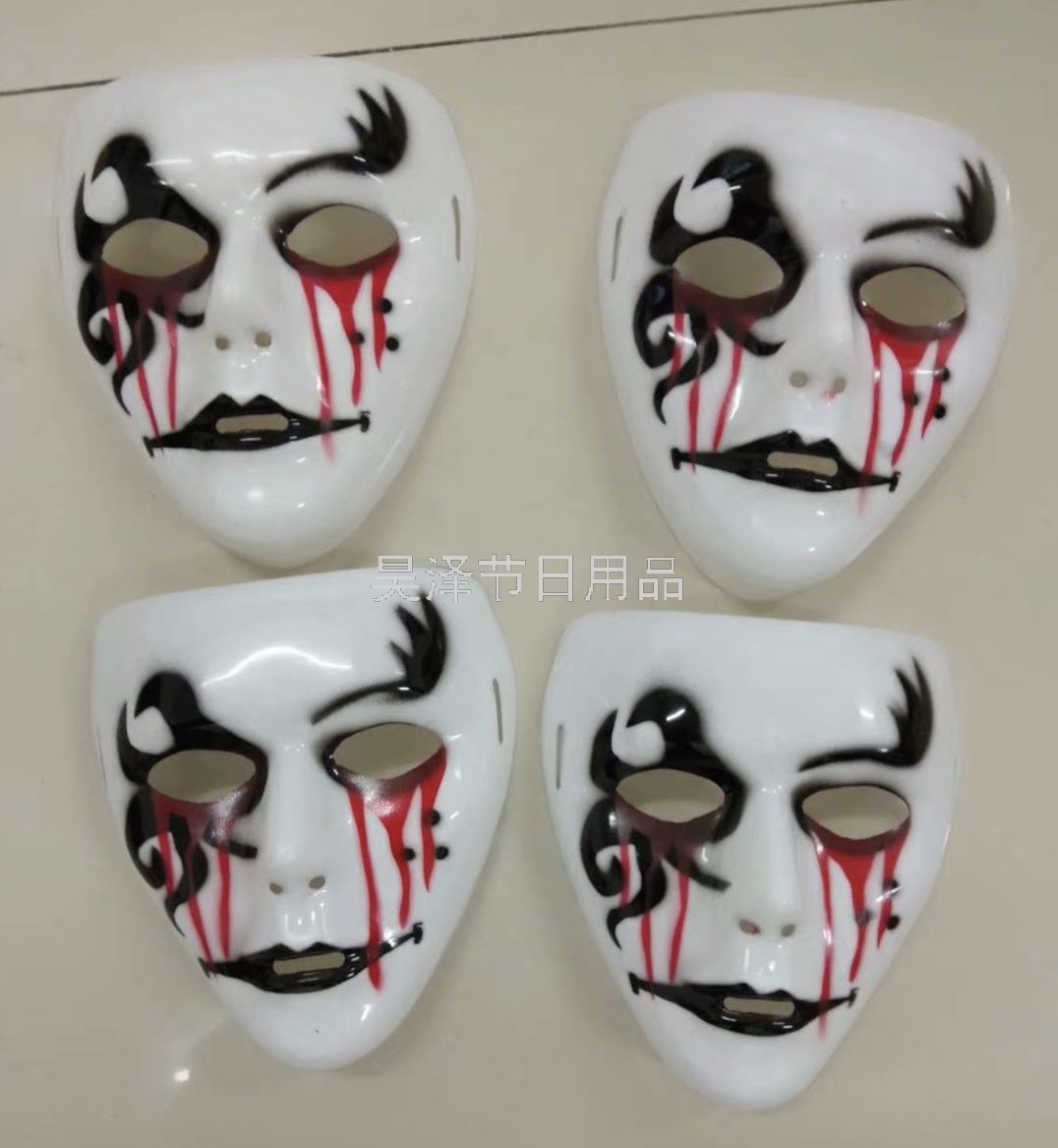Clown Hand-Painted Mask Anime Cos Face Painting Thousand-Change Two-Dimensional Pattern Ball Ghost Face Mask Comic Show Props