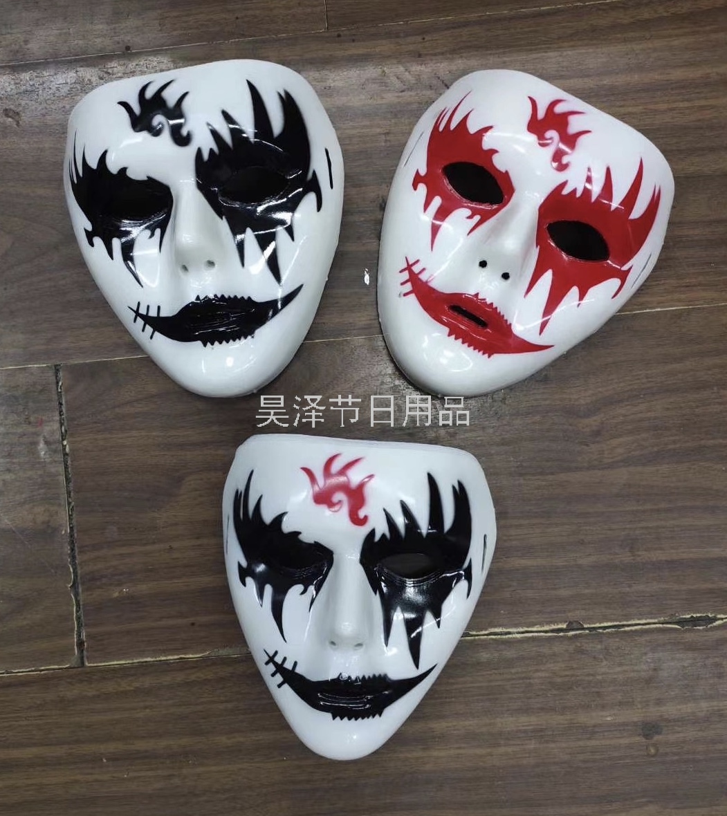 Clown Hand-Painted Mask Anime Cos Face Painting Thousand-Change Two-Dimensional Pattern Ball Ghost Face Mask Comic Show Props Clown Hand-Painted Mask Anime Cos Face Painting Thousand-Change Two-Dimensional Pattern Ball Ghost Face Mask Comic Show Props