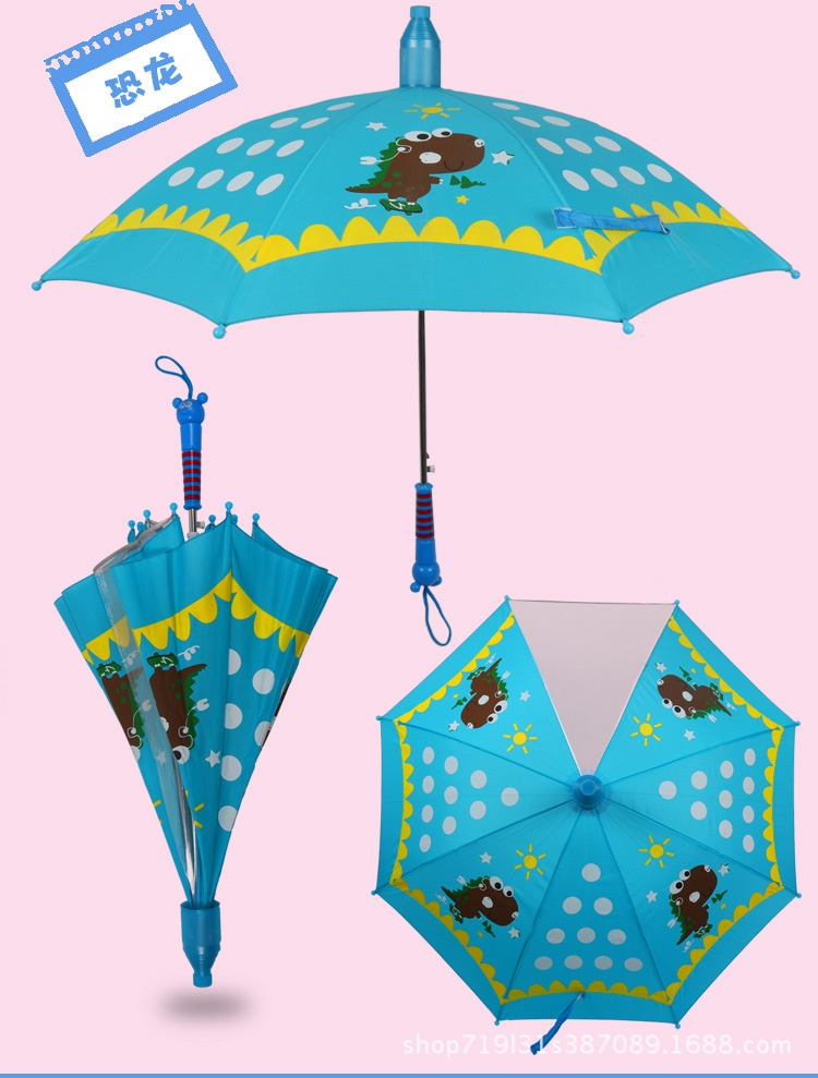Ladybug Children's Umbrella Primary School Kindergarten Long Handle Umbrella Baby Girl 6-12 Years Old Children with Waterproof Umbrella Raincoat