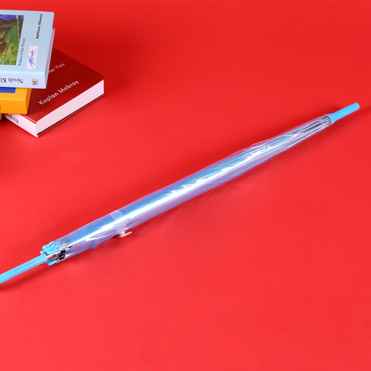 Colorful Transparent Umbrella Straight Rod Automatic Umbrella Long Handle Umbrella Umbrella Logo Colorful Transparent Umbrella Straight Rod Automatic Umbrella Long Handle Umbrella Umbrella Logo