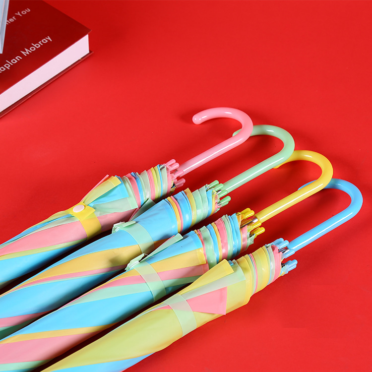 Colorful Transparent Umbrella Straight Rod Automatic Umbrella Long Handle Umbrella Umbrella Logo Colorful Transparent Umbrella Straight Rod Automatic Umbrella Long Handle Umbrella Umbrella Logo