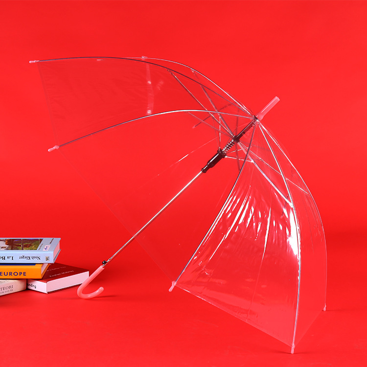 Colorful Transparent Umbrella Straight Rod Automatic Umbrella Long Handle Umbrella Umbrella Logo Colorful Transparent Umbrella Straight Rod Automatic Umbrella Long Handle Umbrella Umbrella Logo