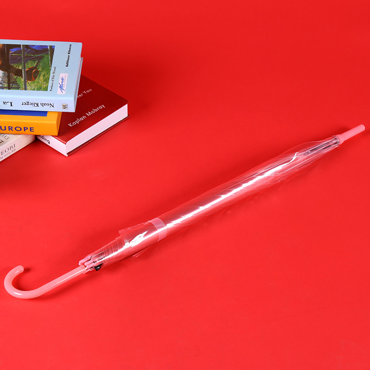 Colorful Transparent Umbrella Straight Rod Automatic Umbrella Long Handle Umbrella Umbrella Logo Colorful Transparent Umbrella Straight Rod Automatic Umbrella Long Handle Umbrella Umbrella Logo