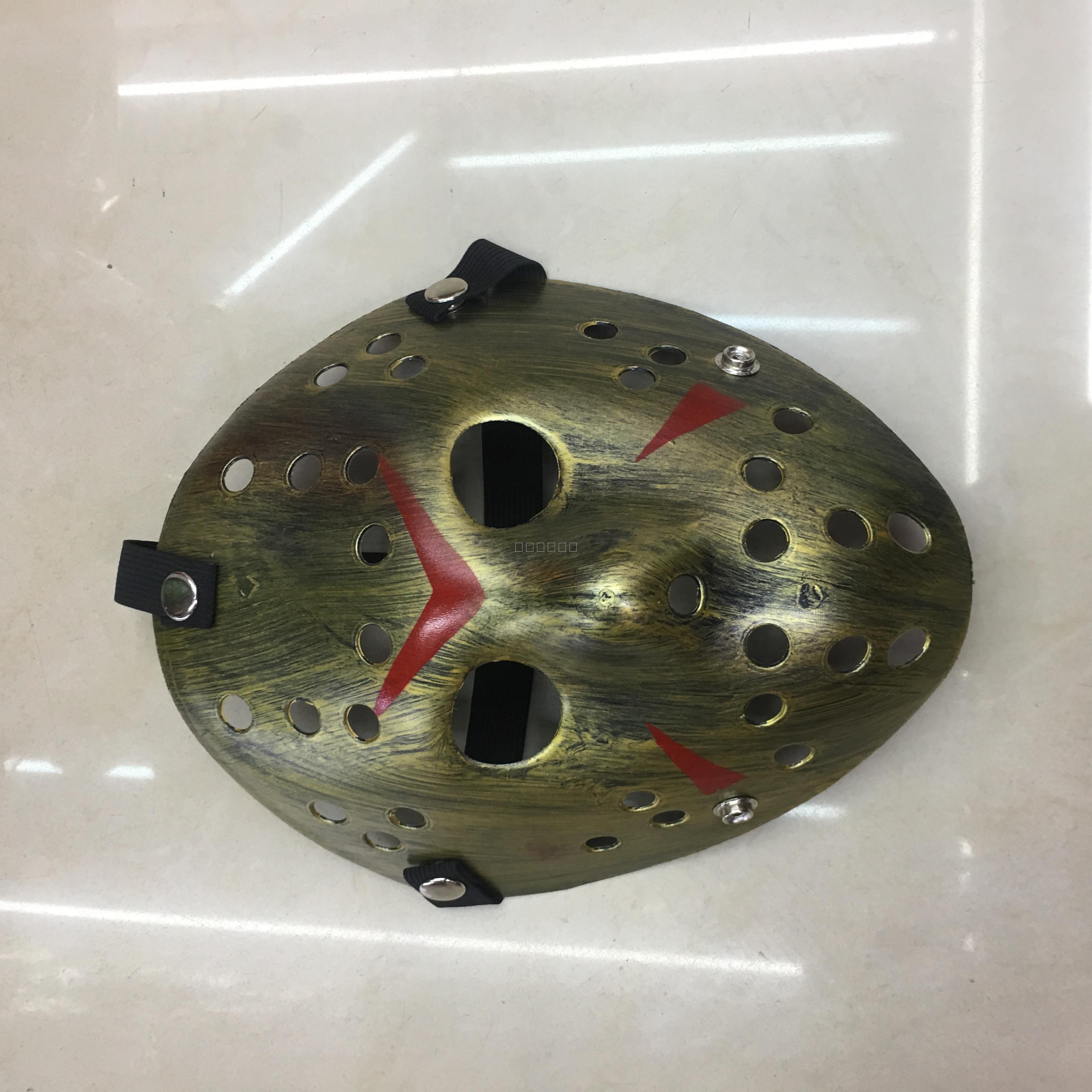 Halloween Ball Jason Hole Mask Alien Luminous Horror Scary Antique Copper Porous Mask Props Halloween Ball Jason Hole Mask Alien Luminous Horror Scary Antique Copper Porous Mask Props