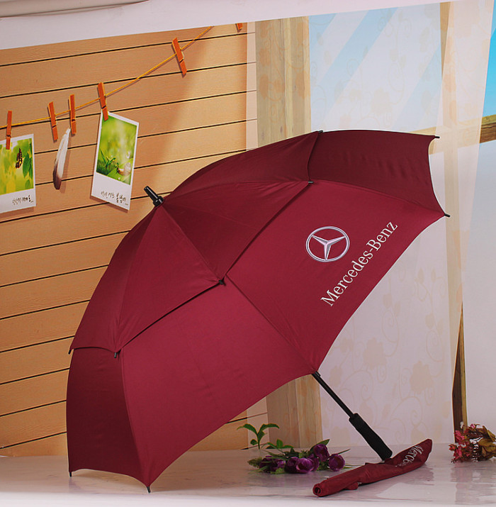 Men's Business Benz BMW Ferrari Double-Layer Oversized Long Handle Umbrella Double Straight Rod Advertising Umbrella Men's Business Benz BMW Ferrari Double-Layer Oversized Long Handle Umbrella Double Straight Rod Advertising Umbrella
