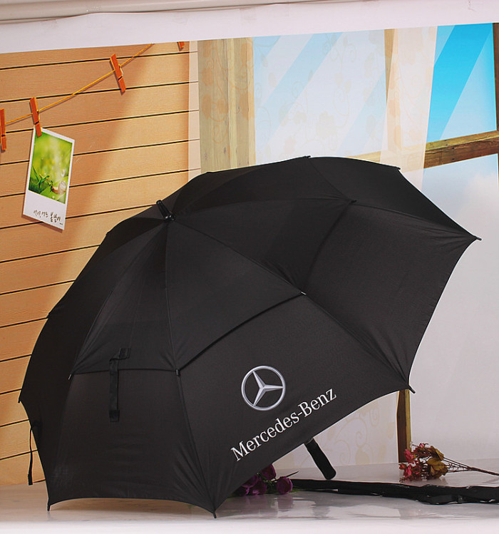 Men's Business Benz BMW Ferrari Double-Layer Oversized Long Handle Umbrella Double Straight Rod Advertising Umbrella Men's Business Benz BMW Ferrari Double-Layer Oversized Long Handle Umbrella Double Straight Rod Advertising Umbrella