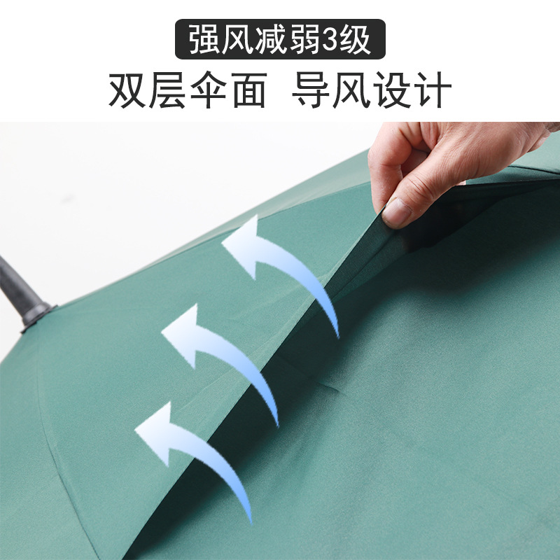 34-Inch Golf Umbrella Business Automatic Extra Large 3-4 People Extra Large Straight Umbrella 150cm Long Handle Advertising Umbrella Customization