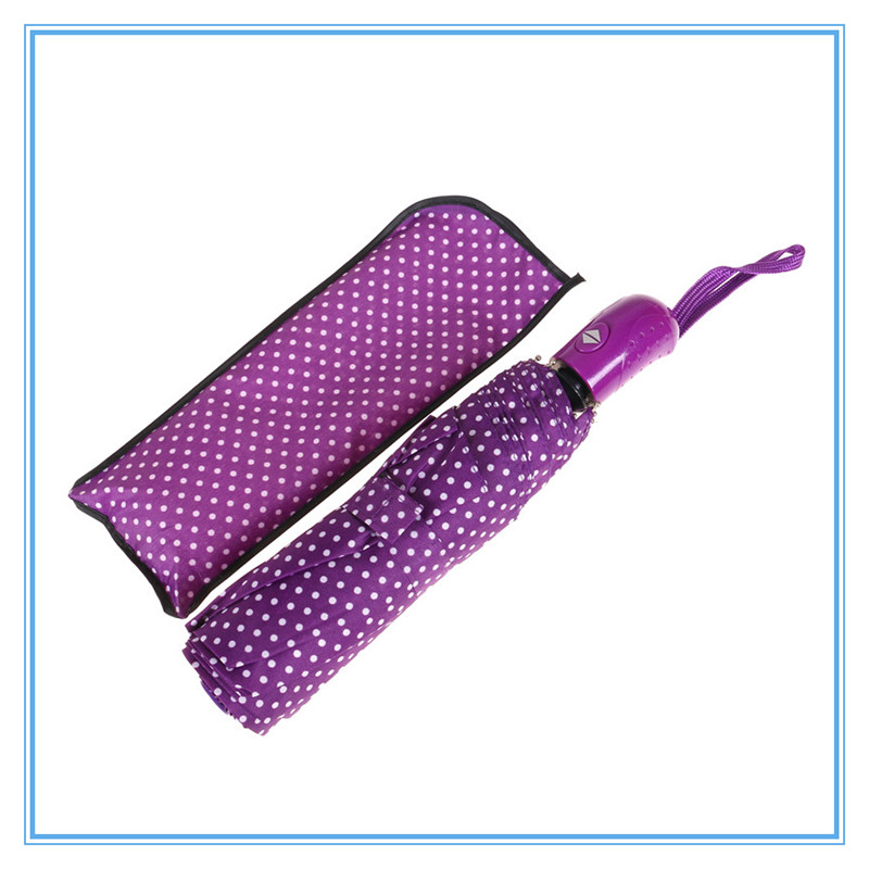 Portable Three-fold umbrella Dual Purpose Clear umbrella Girls Fully automatic Sunshade umbrella